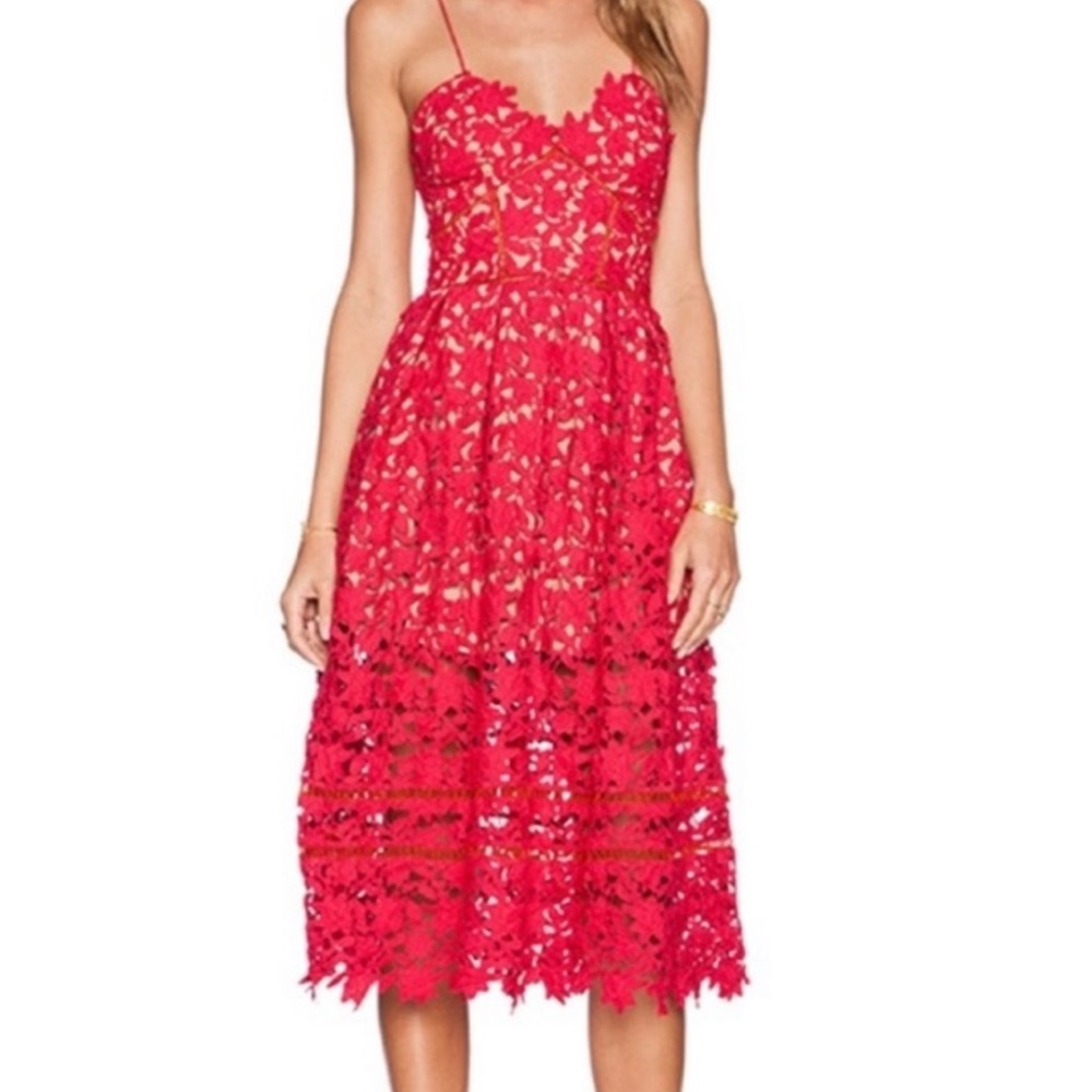 red azalea dress